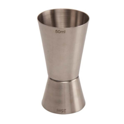 Jigger 25/50 ml en acier brossé