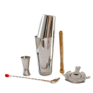 Cocktailset 6-delig roestvrij staal