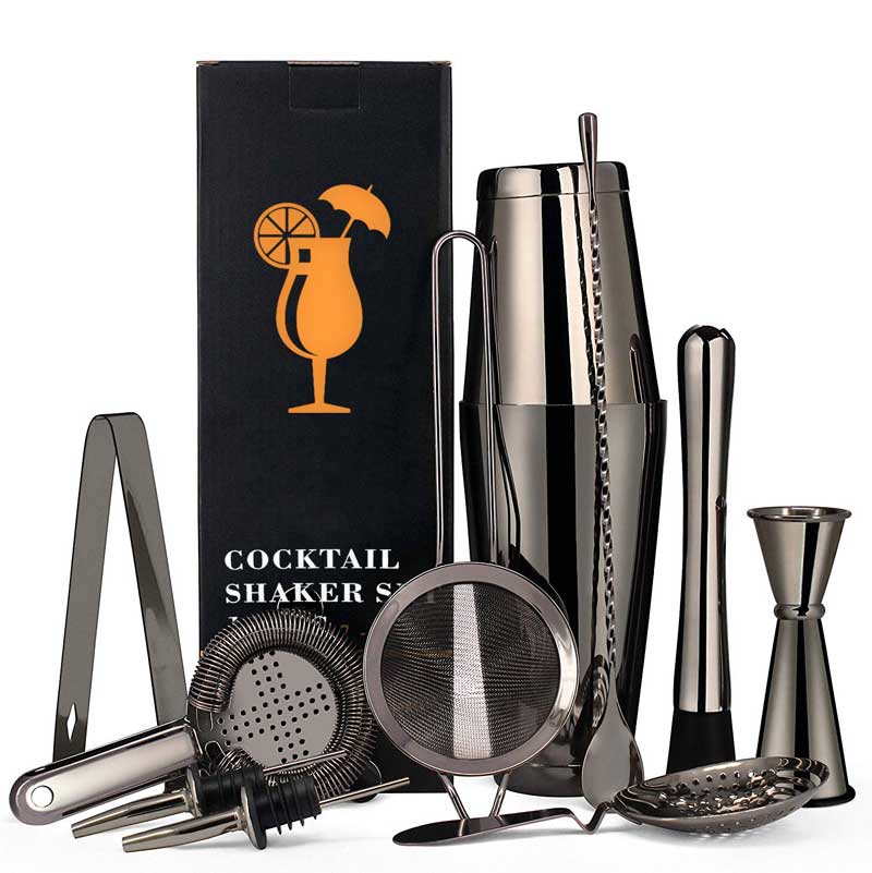 Zwarte Boston Shaker Set 11-delig