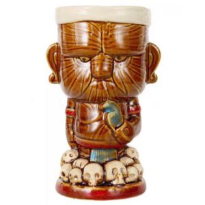 Tiki Schedel Bekerglas 49 cl Bruin